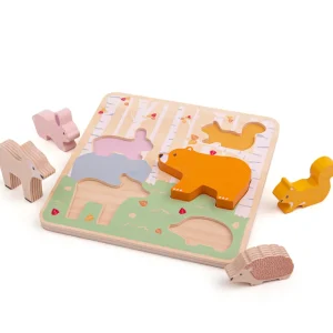 Sale AAA 100% Woodlands Chunky Puzzle Wooden Puzzles And Activity Toys | Children's Wooden Puzzles