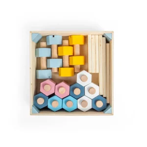 Outlet AAA Certified Crate of Nuts & Bolts Wooden Puzzles And Activity Toys | Toy Tool Sets