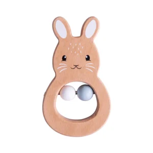 Best AAA Certified Rabbit Rattle Traditional Wooden Toys | Gifts For 5 Yr Olds