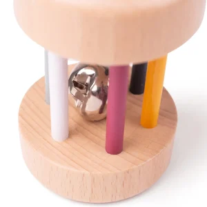 Hot AAA Certified Wooden Roll Rattle Traditional Wooden Toys | Gifts For 5 Yr Olds