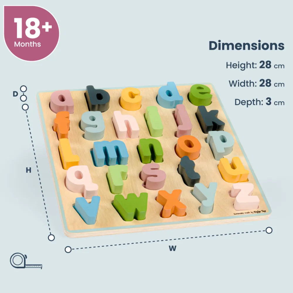 aaa_lowercase_abc_puzzle_3.webp Outlet AAA Lowercase ABC Puzzle Kids Wooden Puzzles And Activity Toys | Kids Learning Numbers And Letter