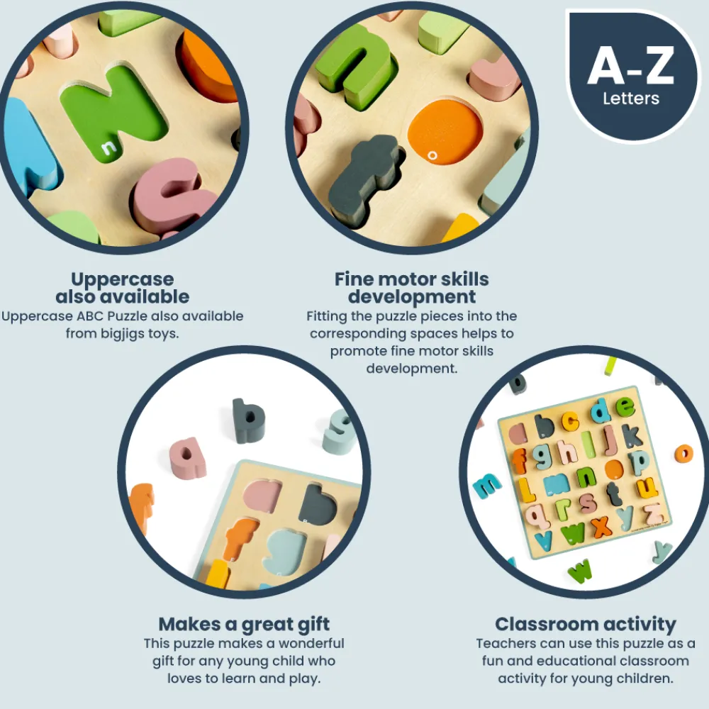 aaa_lowercase_abc_puzzle_4.webp Outlet AAA Lowercase ABC Puzzle Kids Wooden Puzzles And Activity Toys | Kids Learning Numbers And Letter