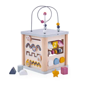 Fashion Activity Cube -100% responsibly sourced wood Wooden Puzzles And Activity Toys | Traditional Wooden Toys