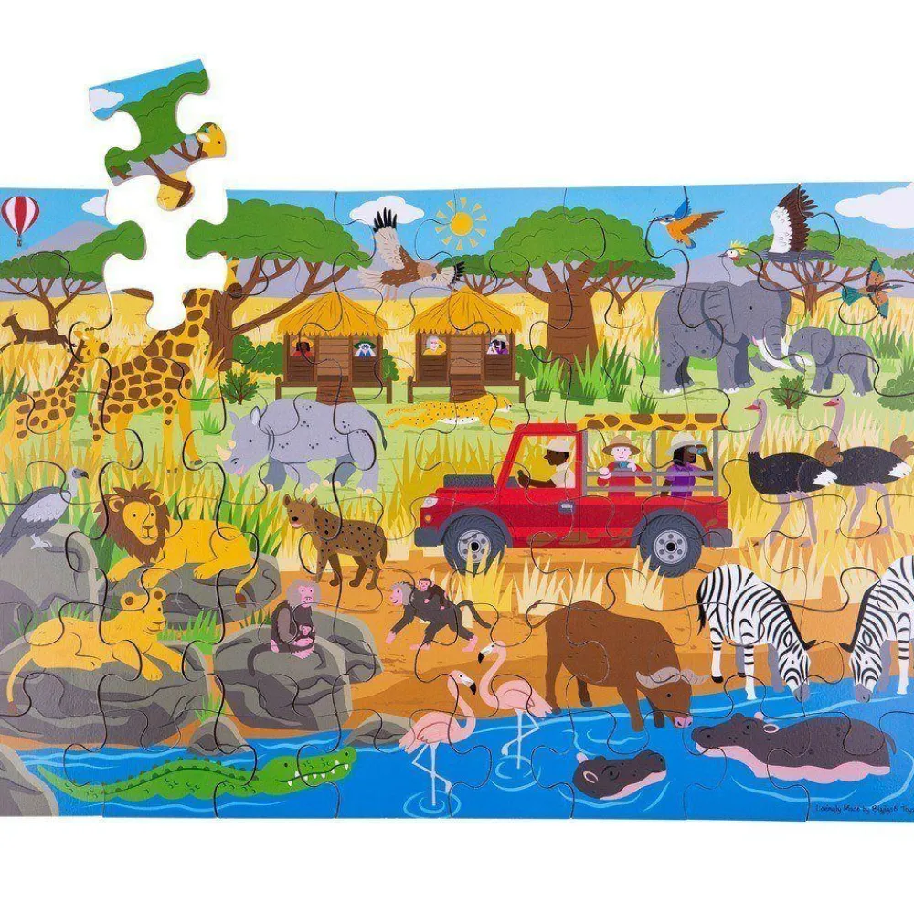 african_adventure_floor_p_0.webp Outlet African Adventure Floor Puzzle (48 piece) Wooden Puzzles And Activity Toys | Children's Wooden Puzzles