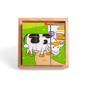 Hot Animal Cube Puzzle Wooden Puzzles And Activity Toys | Children's Wooden Puzzles