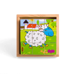 Hot Animal Cube Puzzle Wooden Puzzles And Activity Toys | Children's Wooden Puzzles