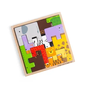 Outlet Animal Lock-A-Block Wooden Puzzles And Activity Toys | Traditional Wooden Toys