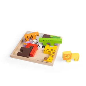 Outlet Animal Lock-A-Block Wooden Puzzles And Activity Toys | Traditional Wooden Toys