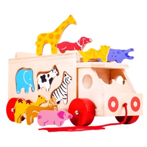 New Animal Shape Lorry Wooden Animal Toys | Wooden Push And Pull Along Toys