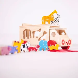 New Animal Shape Lorry Wooden Animal Toys | Wooden Push And Pull Along Toys