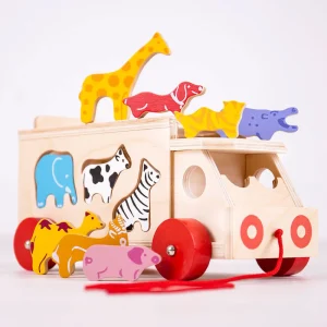 New Animal Shape Lorry Wooden Animal Toys | Wooden Push And Pull Along Toys