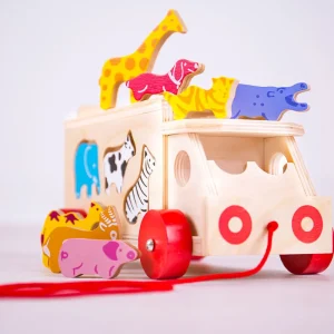 New Animal Shape Lorry Wooden Animal Toys | Wooden Push And Pull Along Toys