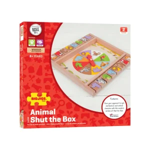 Clearance Animal Shut the Box Traditional Wooden Games