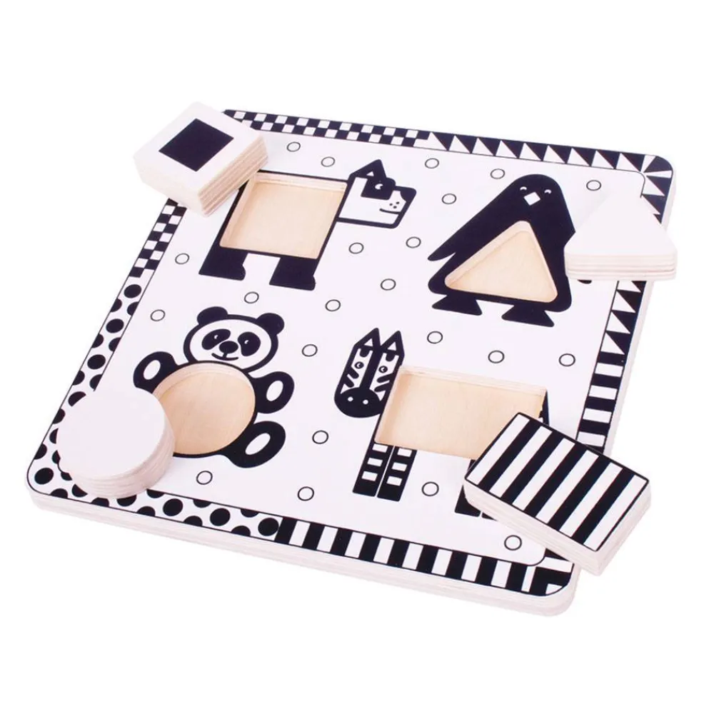 animals_black_and_white_p_0.webp Fashion Animals Black and White Puzzle Wooden Puzzles And Activity Toys | Children's Wooden Puzzles