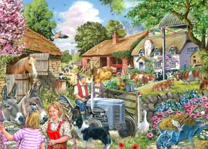 Hot At The Farm Gate – BIG 500 Piece Jigsaw Puzzle Children's Wooden Puzzles