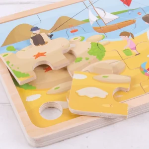 Hot At The Seaside Puzzle Wooden Puzzles And Activity Toys | Children's Wooden Puzzles