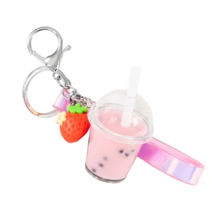 Fashion Bag Charm Kit – Strawberry Bubble Tea Kids Arts And Crafts Sets For Kids
