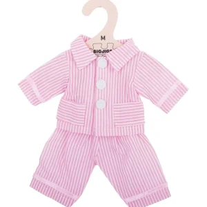 Hot Bigjigs Pink Pyjamas (for Size Medium Doll) Soft Rag Dolls