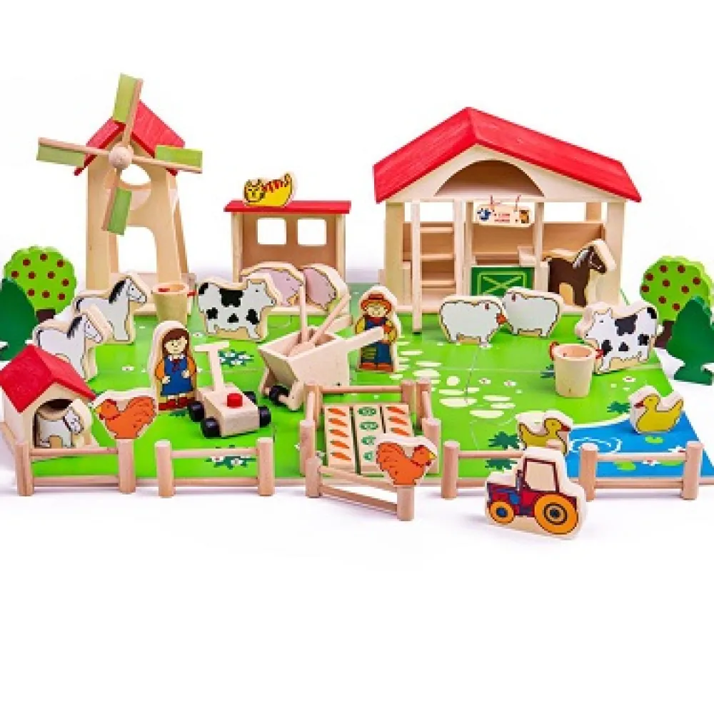 bigjigs_play_farm_0.webp Best Bigjigs Play Farm Wooden Animal Toys | Wooden Farm Sets & Animal Toys