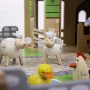 Online Cobblestone Farm Wooden Animal Toys | Wooden Farm Sets & Animal Toys