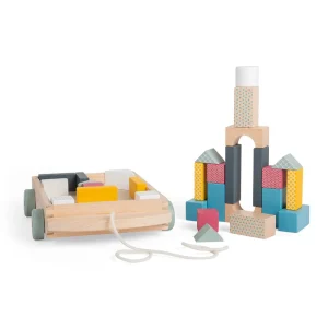 Clearance Brick Cart Wooden Push And Pull Along Toys | Building & Stacking Toys