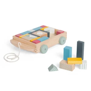 Clearance Brick Cart Wooden Push And Pull Along Toys | Building & Stacking Toys