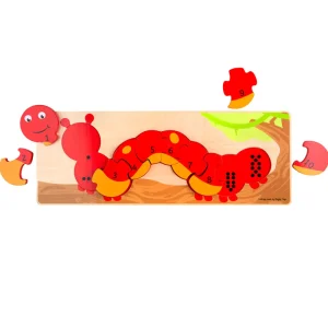 Clearance Caterpillar Number Puzzle Wooden Puzzles And Activity Toys | Children's Wooden Puzzles