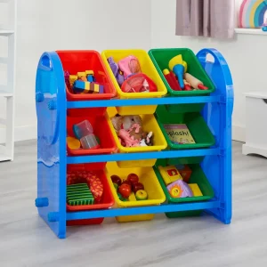 Clearance Children’s 9-Bin Storage Organiser Unit | Toy Storage Kids Kid’s Furniture