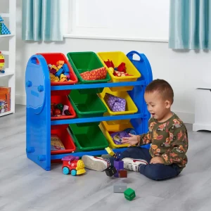 Clearance Children’s 9-Bin Storage Organiser Unit | Toy Storage Kids Kid’s Furniture