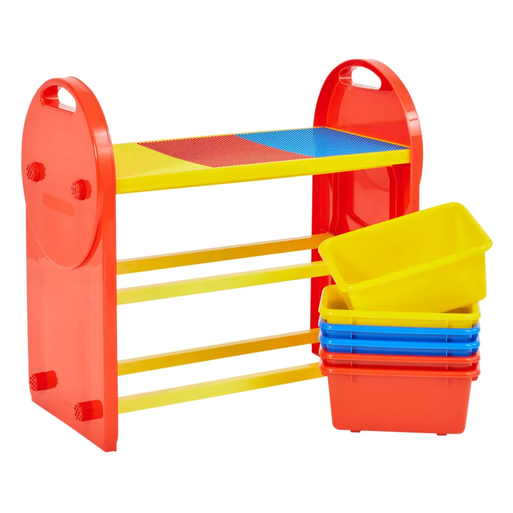 childrens_bin_storage_org_5.webp Outlet Children’s 6-Bin Storage Organiser Unit with Construction Tabletop Kids Kid’s Furniture