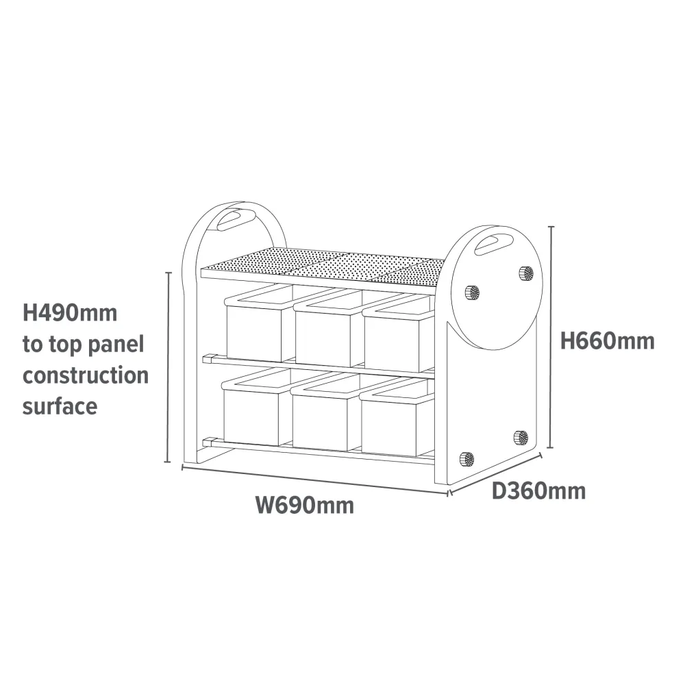 childrens_bin_storage_org_6.webp Outlet Children’s 6-Bin Storage Organiser Unit with Construction Tabletop Kids Kid’s Furniture