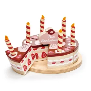 Sale Chocolate Birthday Cake Wooden Toy Food Sets | Shopping Role Play