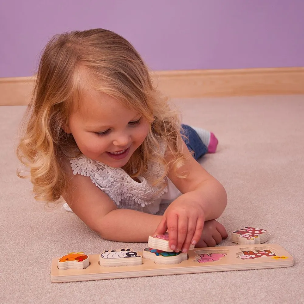 chunky_lift_and_match_far_1.webp Clearance Chunky Lift and Match Farm Puzzle Wooden Puzzles And Activity Toys | Children's Wooden Puzzles