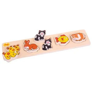 New Chunky Lift and Match Pets Puzzle Wooden Puzzles And Activity Toys | Children's Wooden Puzzles