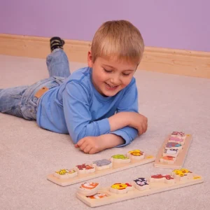 Clearance Chunky Lift and Match Safari Puzzle Wooden Puzzles And Activity Toys | Children's Wooden Puzzles