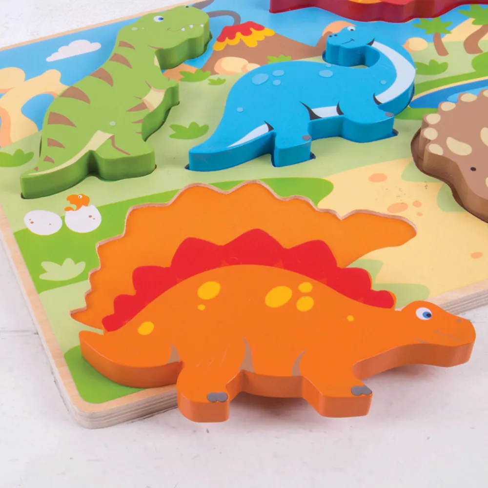 chunky_lift_out_dinosaurs_1.webp New Chunky Lift Out Dinosaurs Puzzle Wooden Puzzles And Activity Toys | Children's Wooden Puzzles