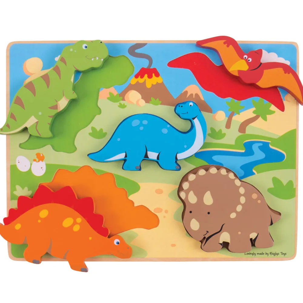 chunky_lift_out_dinosaurs_2.webp New Chunky Lift Out Dinosaurs Puzzle Wooden Puzzles And Activity Toys | Children's Wooden Puzzles