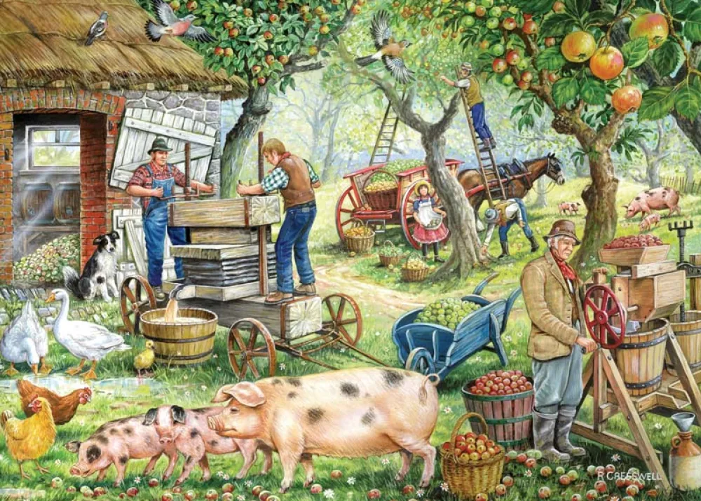 cider_makers___piece_jigs_0.webp Hot Cider Makers – 1000 Piece Jigsaw Puzzle Children's Wooden Puzzles