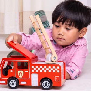 Best City Fire Engine Wooden Toy Cars For Children