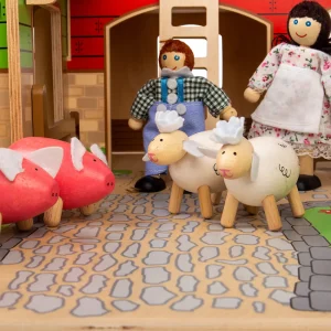 Outlet Cobblestone Farm Toy Bundle Wooden Animal Toys | Wooden Farm Sets & Animal Toys