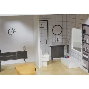 Online Contemporary Dolls House with 18 Handcrafted Wood Furniture Accessories Wooden Doll’s Houses | Traditional Wooden Toys