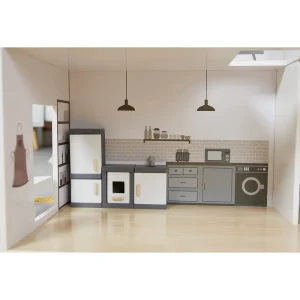 Online Contemporary Dolls House with 18 Handcrafted Wood Furniture Accessories Wooden Doll’s Houses | Traditional Wooden Toys