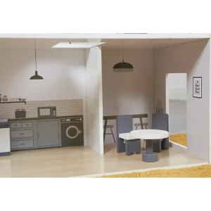 Online Contemporary Dolls House with 18 Handcrafted Wood Furniture Accessories Wooden Doll’s Houses | Traditional Wooden Toys