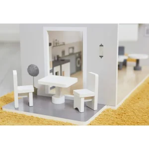 Online Contemporary Dolls House with 18 Handcrafted Wood Furniture Accessories Wooden Doll’s Houses | Traditional Wooden Toys