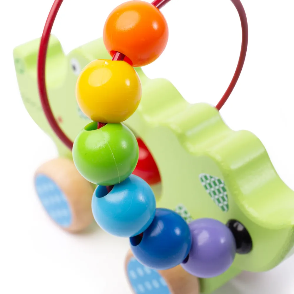 crocodile_push_along_bead_1.webp Hot Crocodile Push Along Bead Frame Wooden Push And Pull Along Toys | Activity Toys & Games