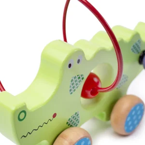 Hot Crocodile Push Along Bead Frame Wooden Push And Pull Along Toys | Activity Toys & Games