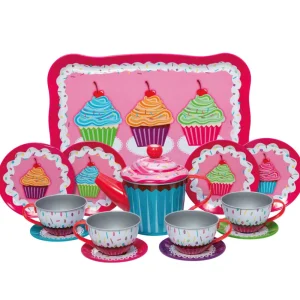 Fashion Cupcake Tin Tea Set Play Shop Cook And Share | Wooden Toy Food Sets
