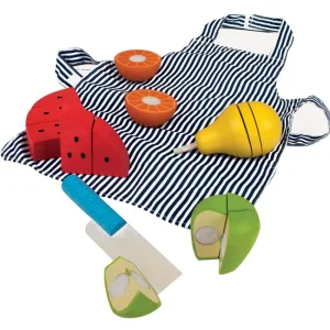 Outlet Cutting Fruit Chef Set Play Shop Cook And Share | Wooden Toy Food Sets