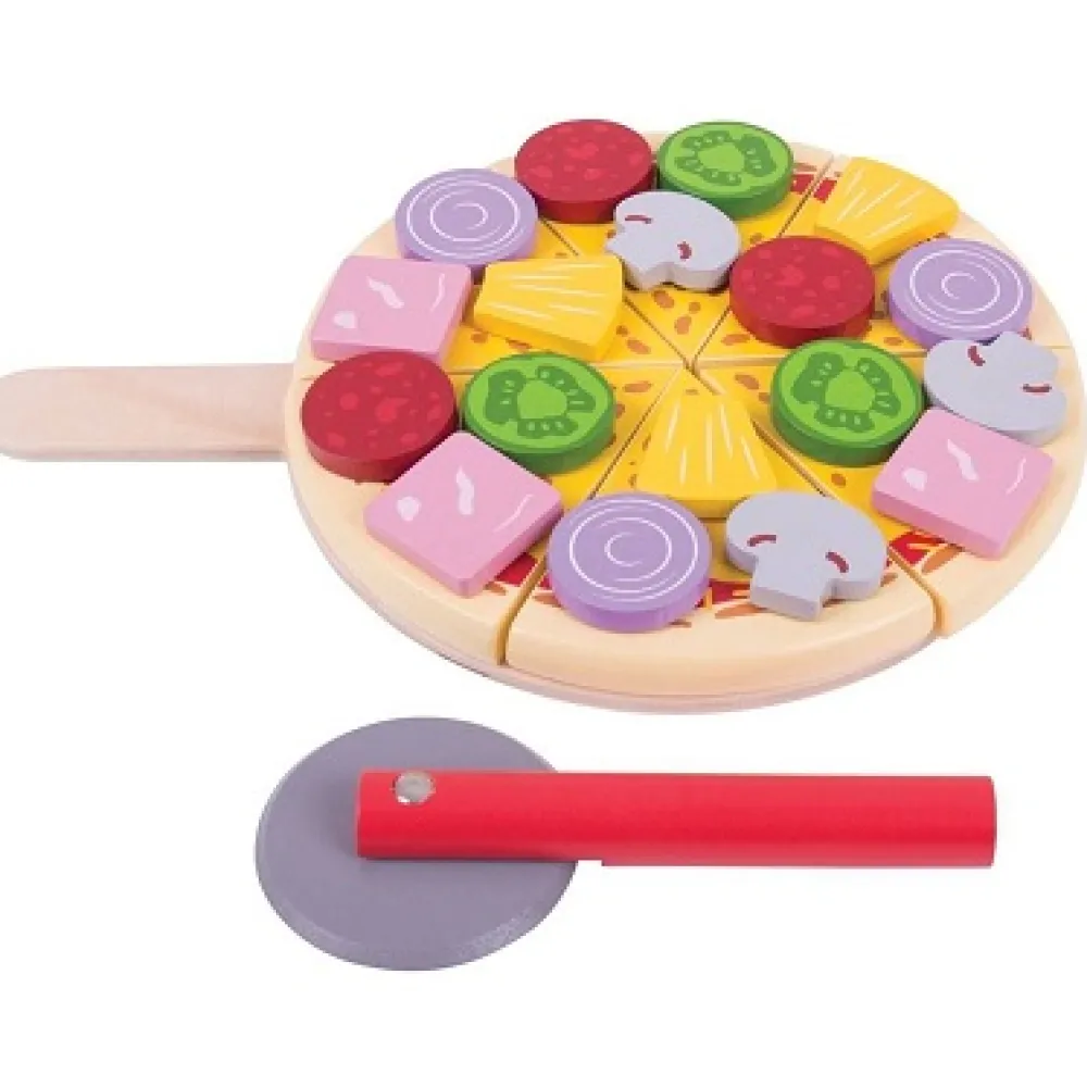 cutting_pizza_set_0.webp Discount Cutting Pizza Set Play Shop Cook And Share | Wooden Toy Food Sets