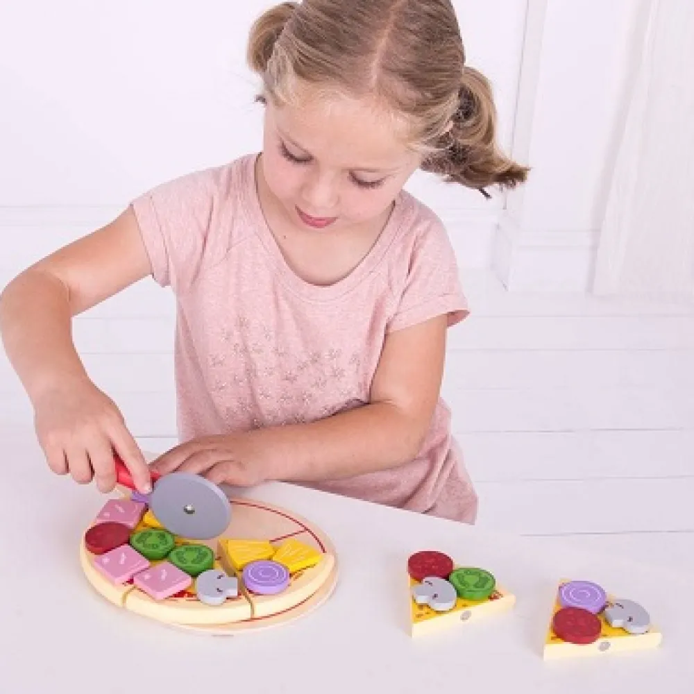 cutting_pizza_set_2.webp Discount Cutting Pizza Set Play Shop Cook And Share | Wooden Toy Food Sets